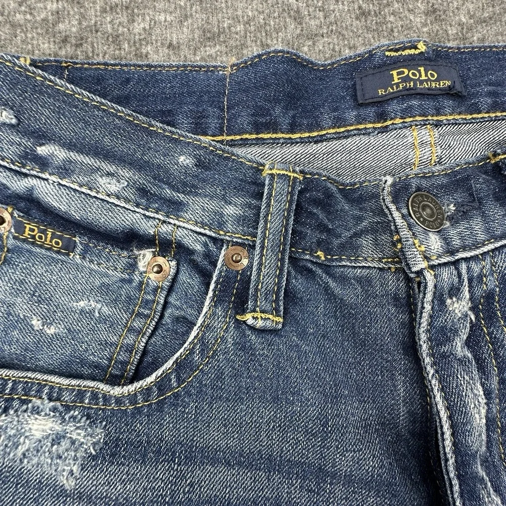 Polo Ralph Lauren The Crosby Relaxed‎ Distressed Vintage Denim Shorts Women's 26